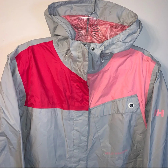 Helly Hansen Pink Grey Lightweight Shell Jacket L - Picture 8 of 10